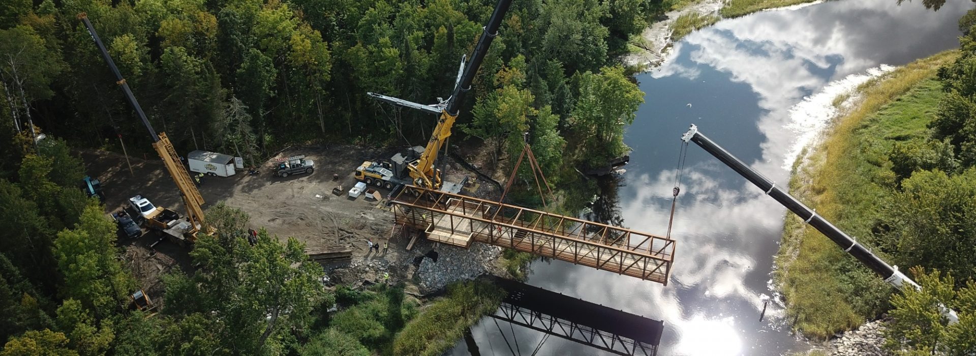 Vic's Crane & Heavy Haul - Bridge Installation in Northern Minnesota ...